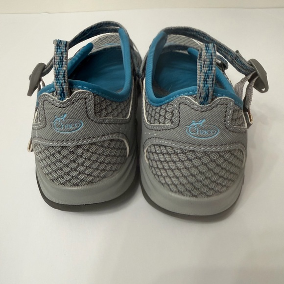 Chaco Grey and Blue Cross-Strap Outdoor Mary Jane Sneakers Size 9 - Picture 6 of 15